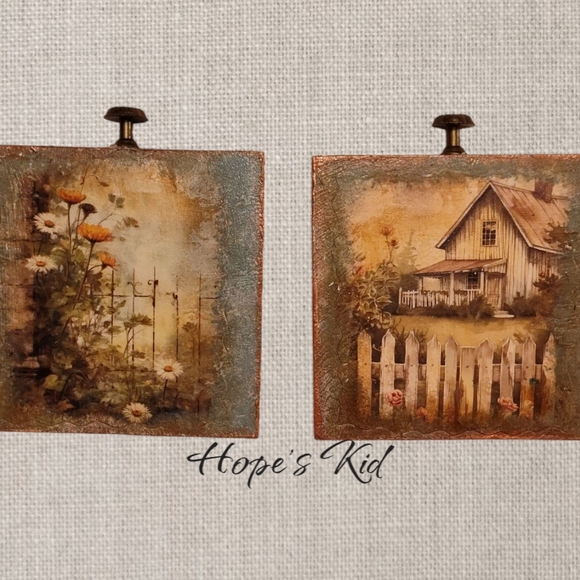 Set Of Rustic Block Accents - Picture 2 of 3